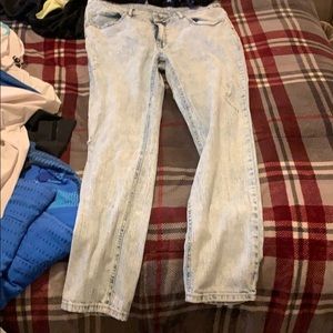 ripped light blue jeans